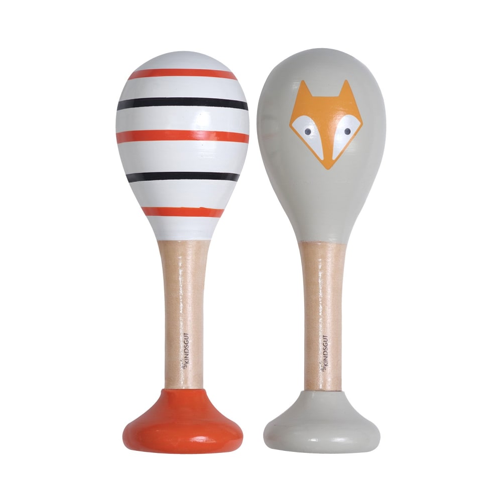 Kindsgut Hochets renard et rayures ORANGE BOIS Garçon