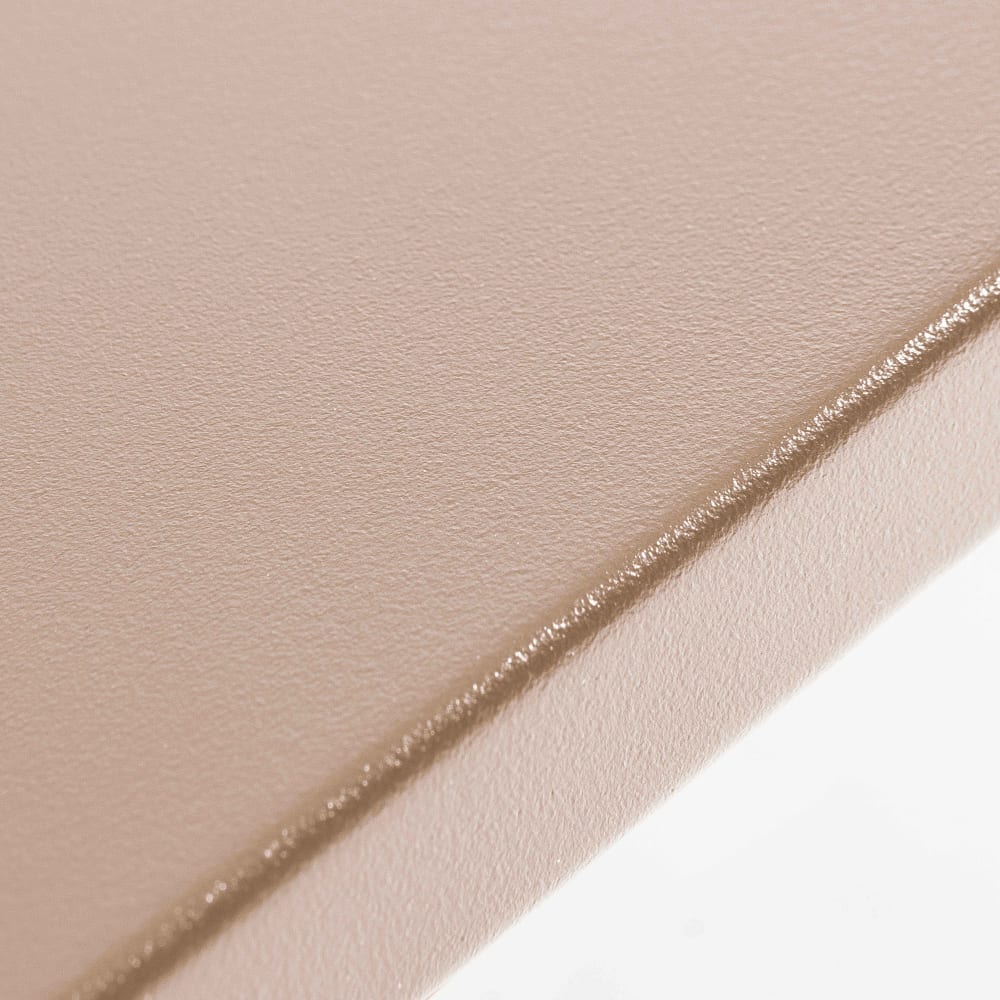 Table haute de jardin en métal taupe 120 cm