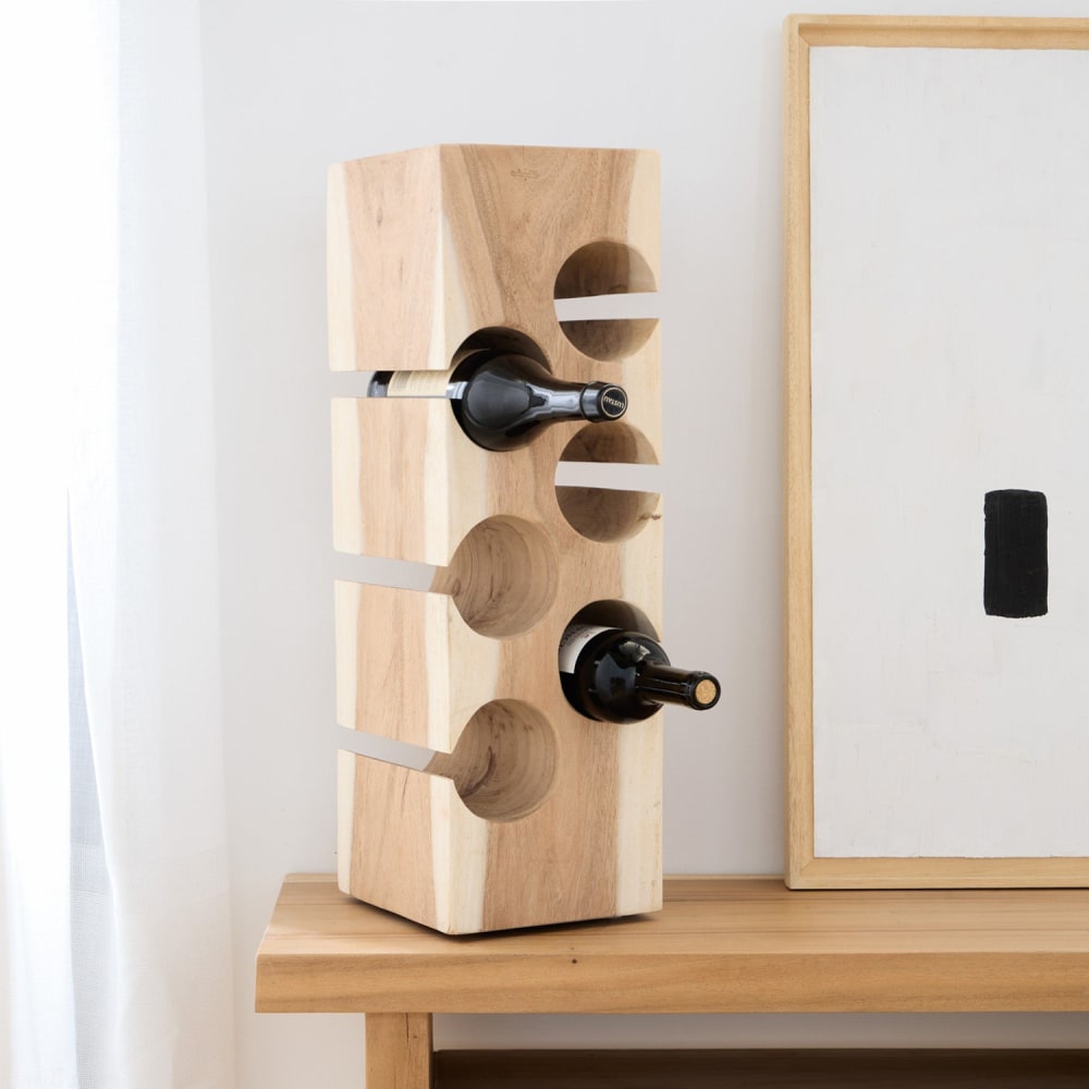 Untuk botellero madera de trembesí 21x21x60cm. - Maisons du Monde