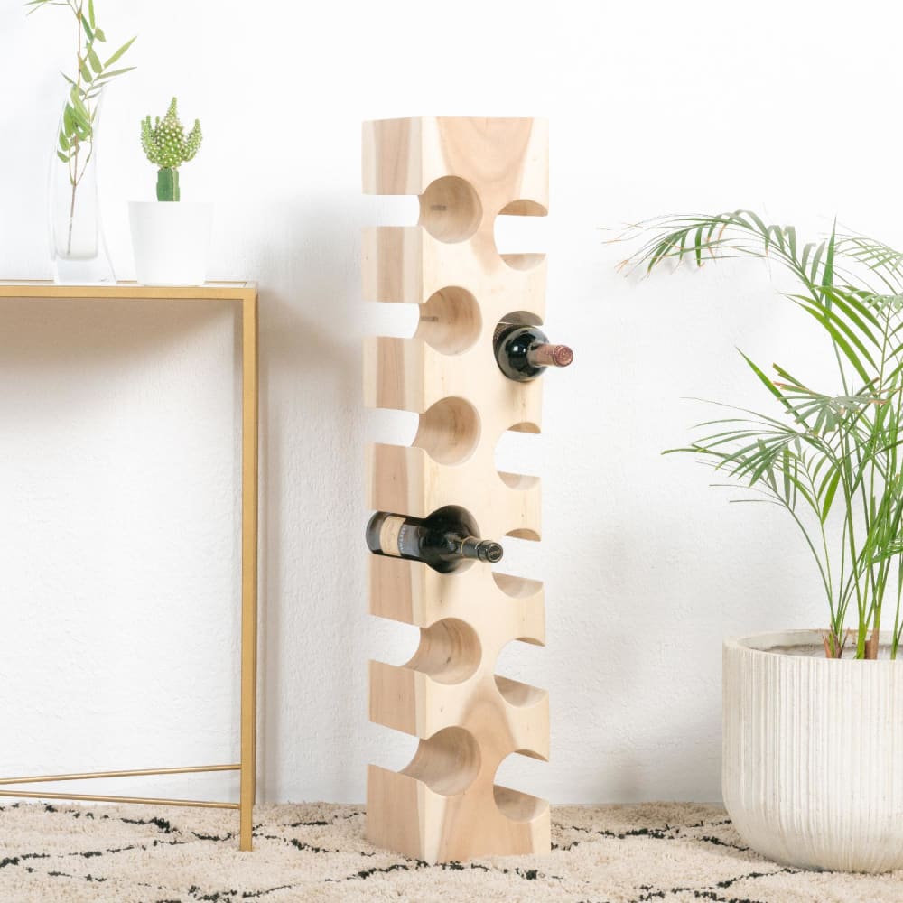 Untuk botellero madera de trembesí 21x21x100cm. - Maisons du Monde
