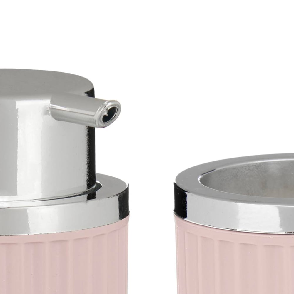Set salle de bain plastique rose- 3 pièces — vue 3