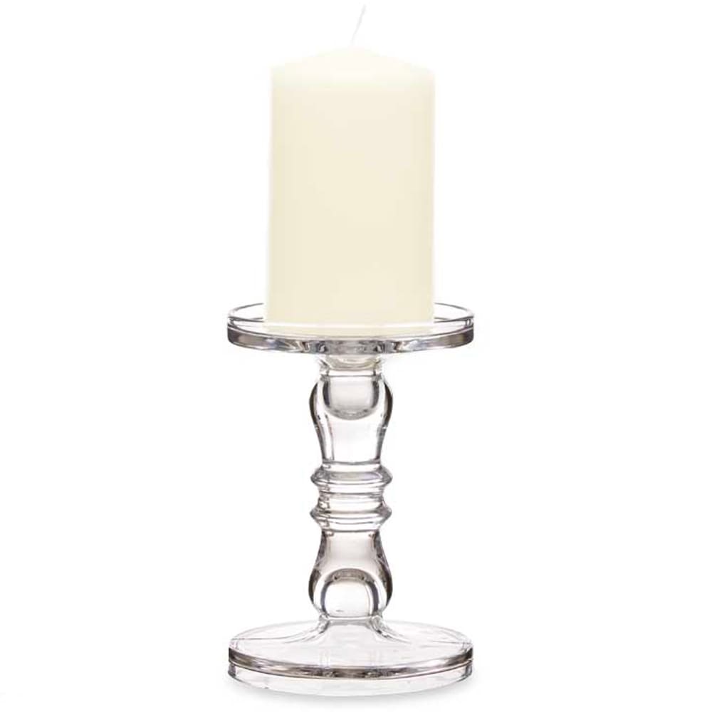 Chandelier porte bougie en verre taillé 13x13x19cm - Maisons du Monde