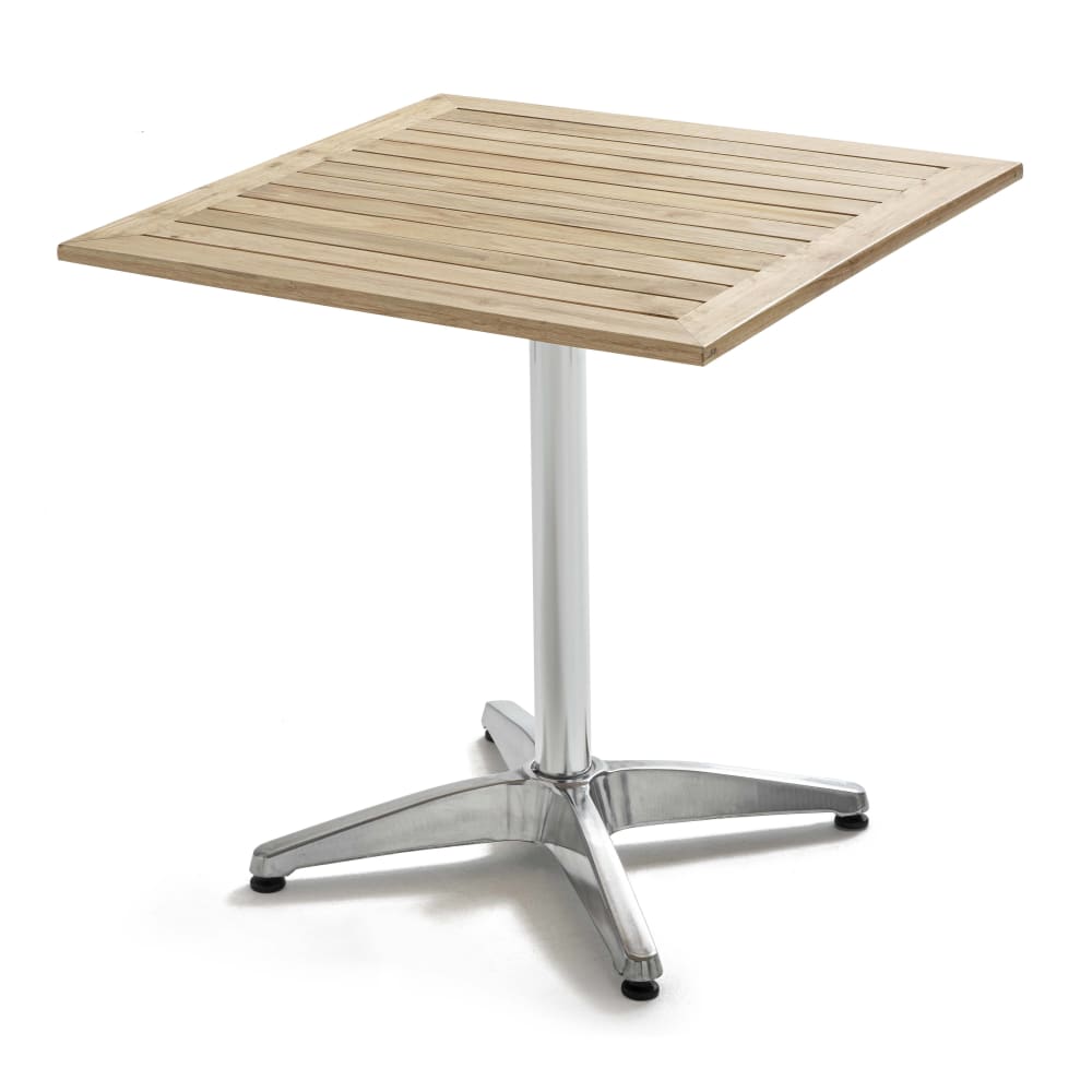 Table de jardin pliante et 4 chaises en aluminium et bois