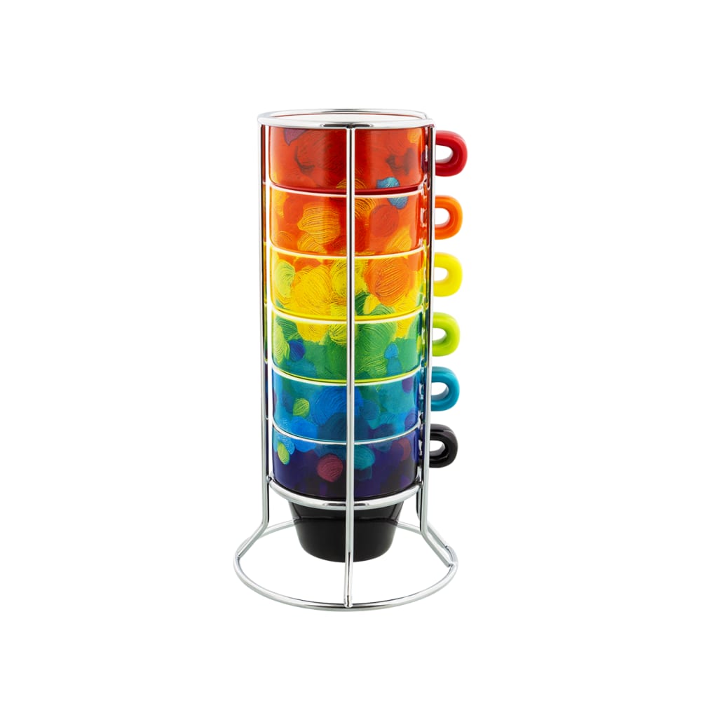 Tour de tasses ristretto multicolore acier inoxydable 18 x 0 x 0 cm Tour de tasses ristretto multicolore acier inoxydable 18 x 0 x 0 cm