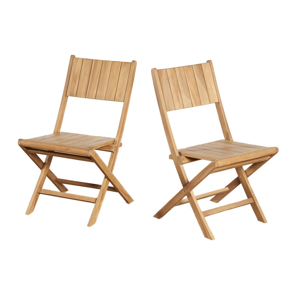 Ensemble de 2 chaises - teck