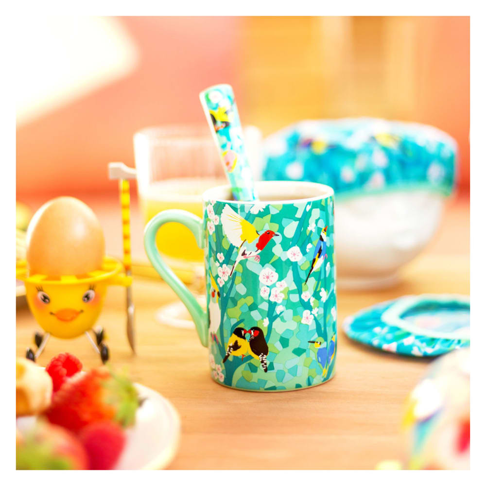 Mug 30 cl bleu clair porcelaine de chine 7 x 0 x 10 cm - Maisons du Monde