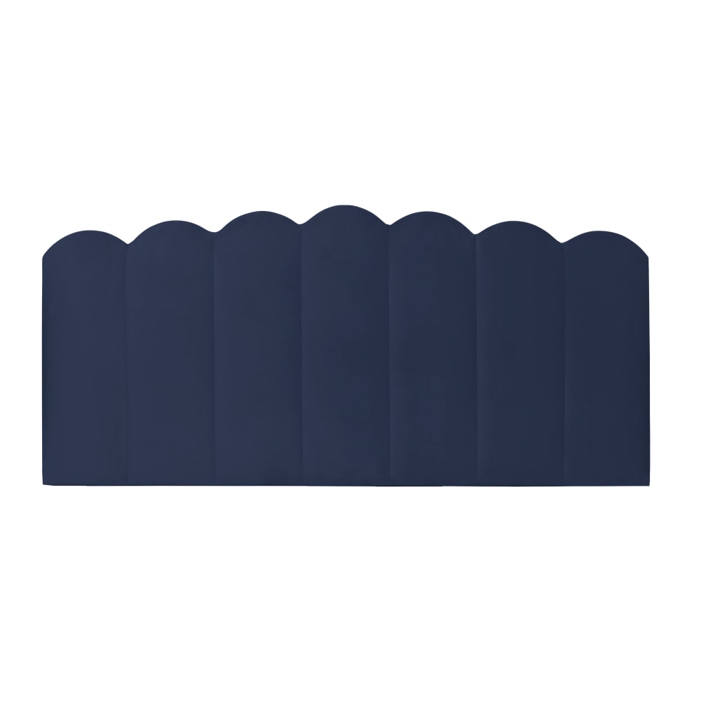 Tête de lit tapissée en velours bleu 145x74cm Tête de lit tapissée en velours bleu 145x74cm