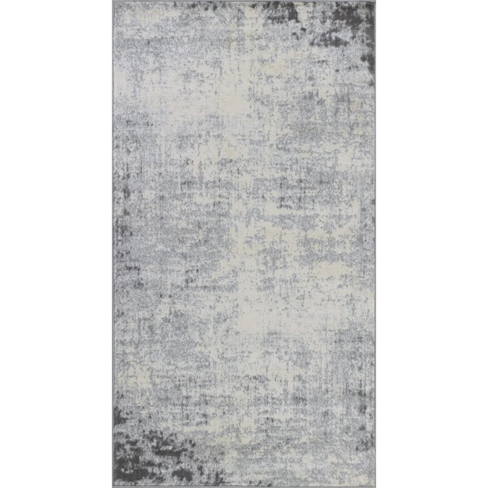 Tapis Abstrait Moderne Blanc/Gris 80x150