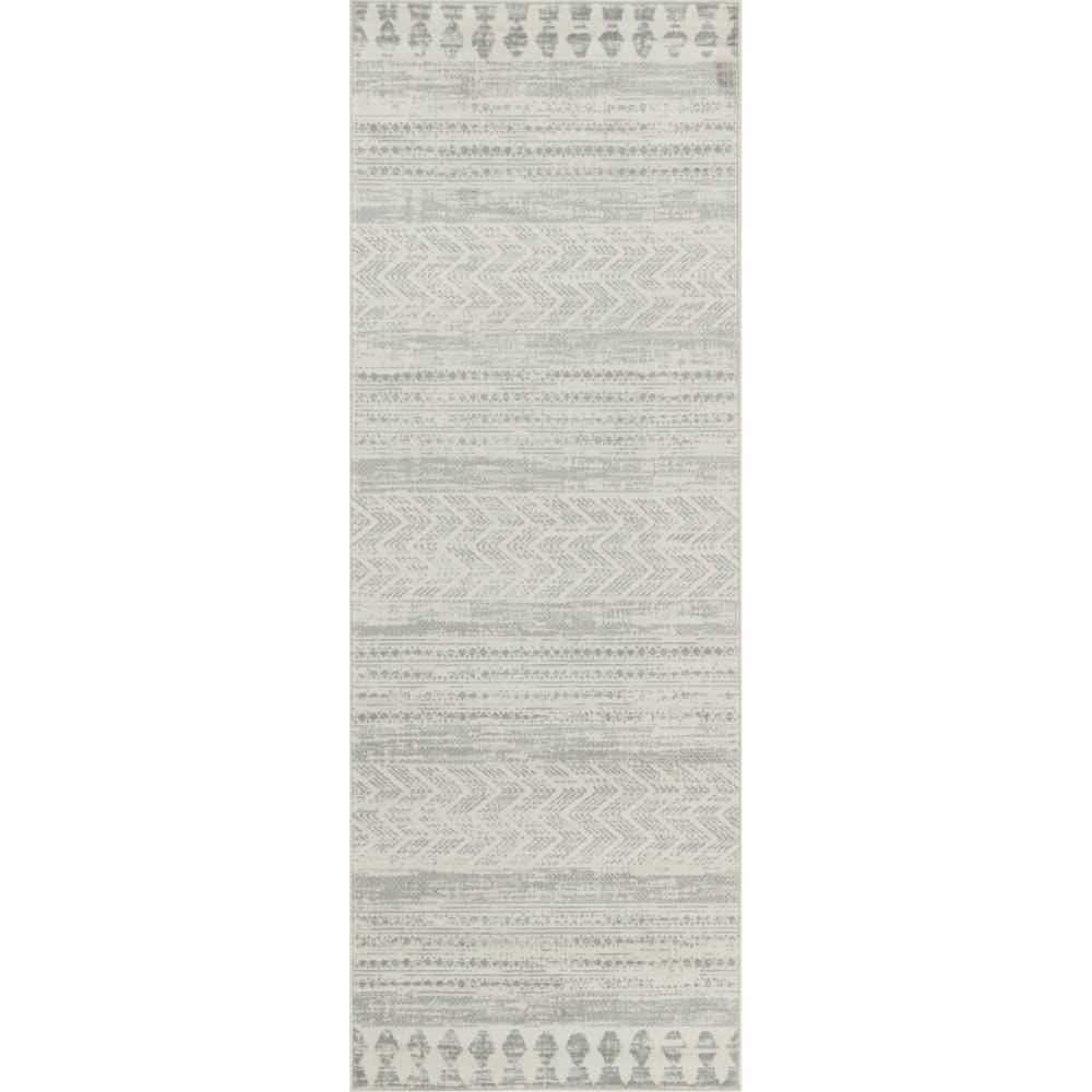 Tapis de Couloir Scandinave Bohème Gris 80x220
