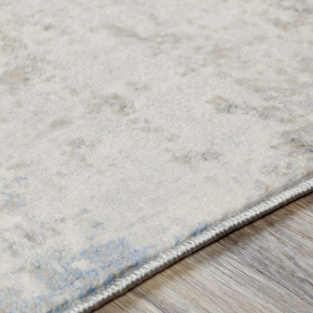 Tapis abstrait moderne ivoire/gris/bleu 80x150 — vue 4