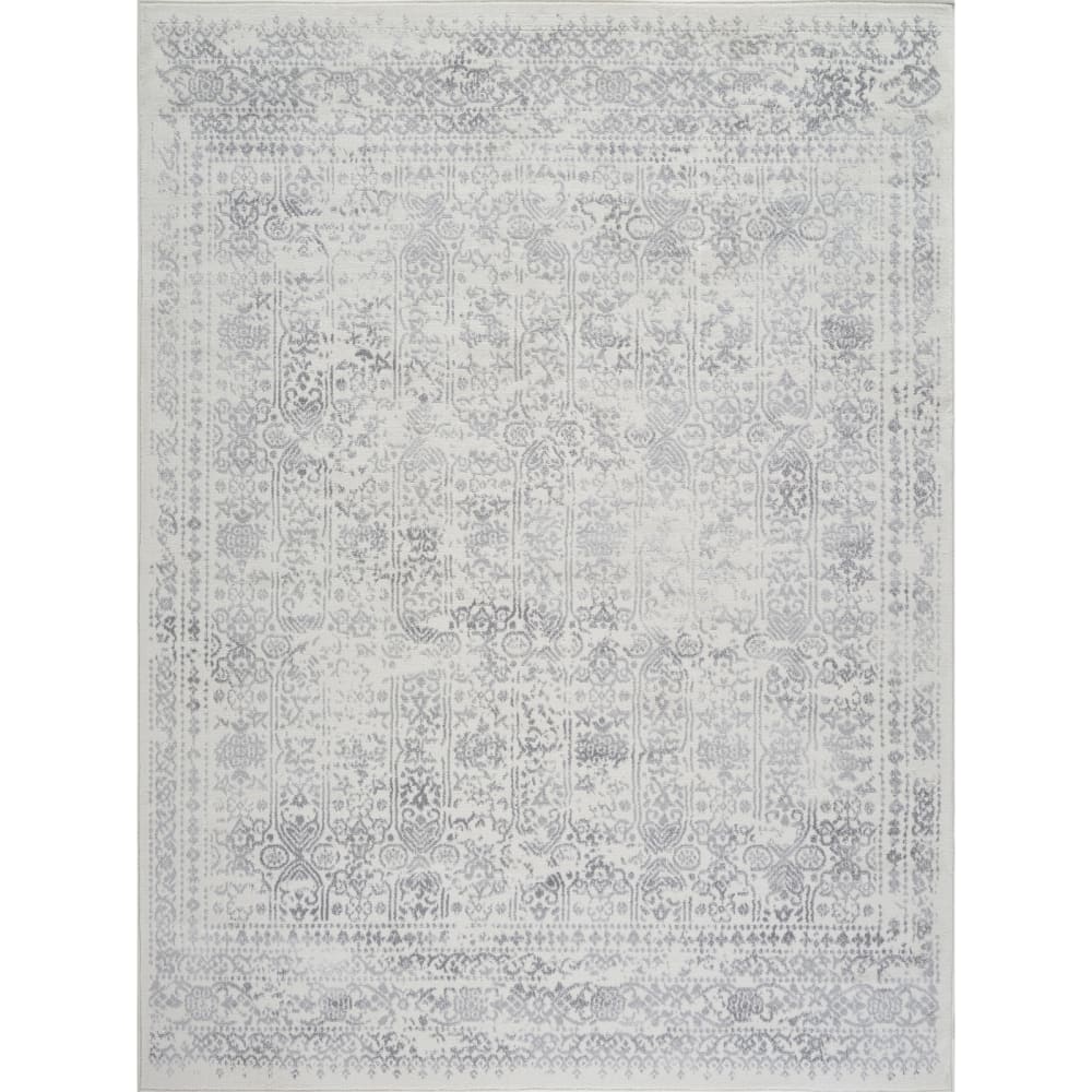 Tapis de couloir vintage oriental ivoire/gris 80x220
