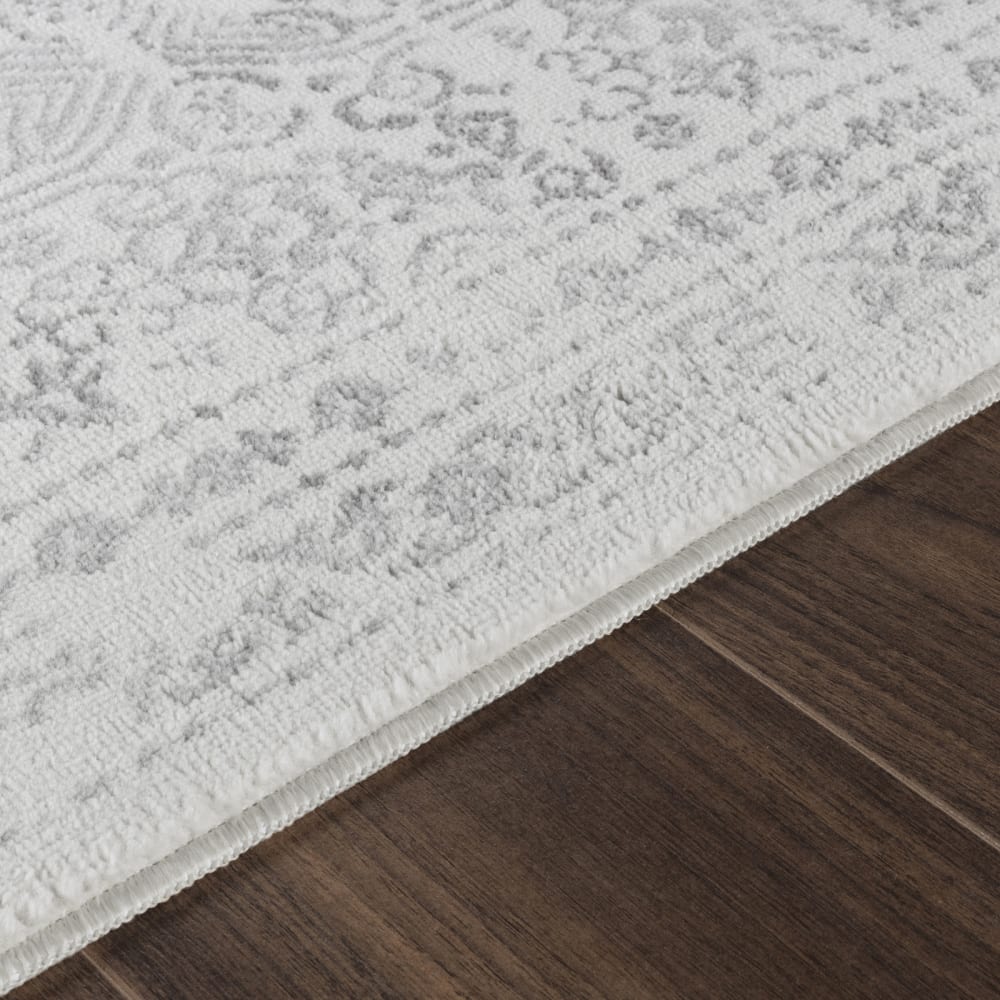 Tapis de couloir vintage oriental ivoire/gris 80x220 — vue 4