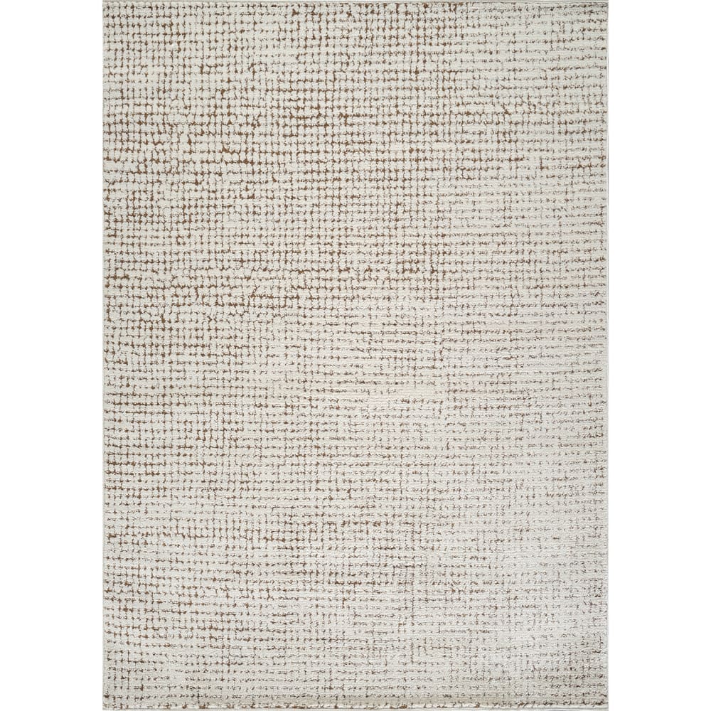 Alfombra escandinava moderna marfil/terracota 200x275 - Maisons du Monde