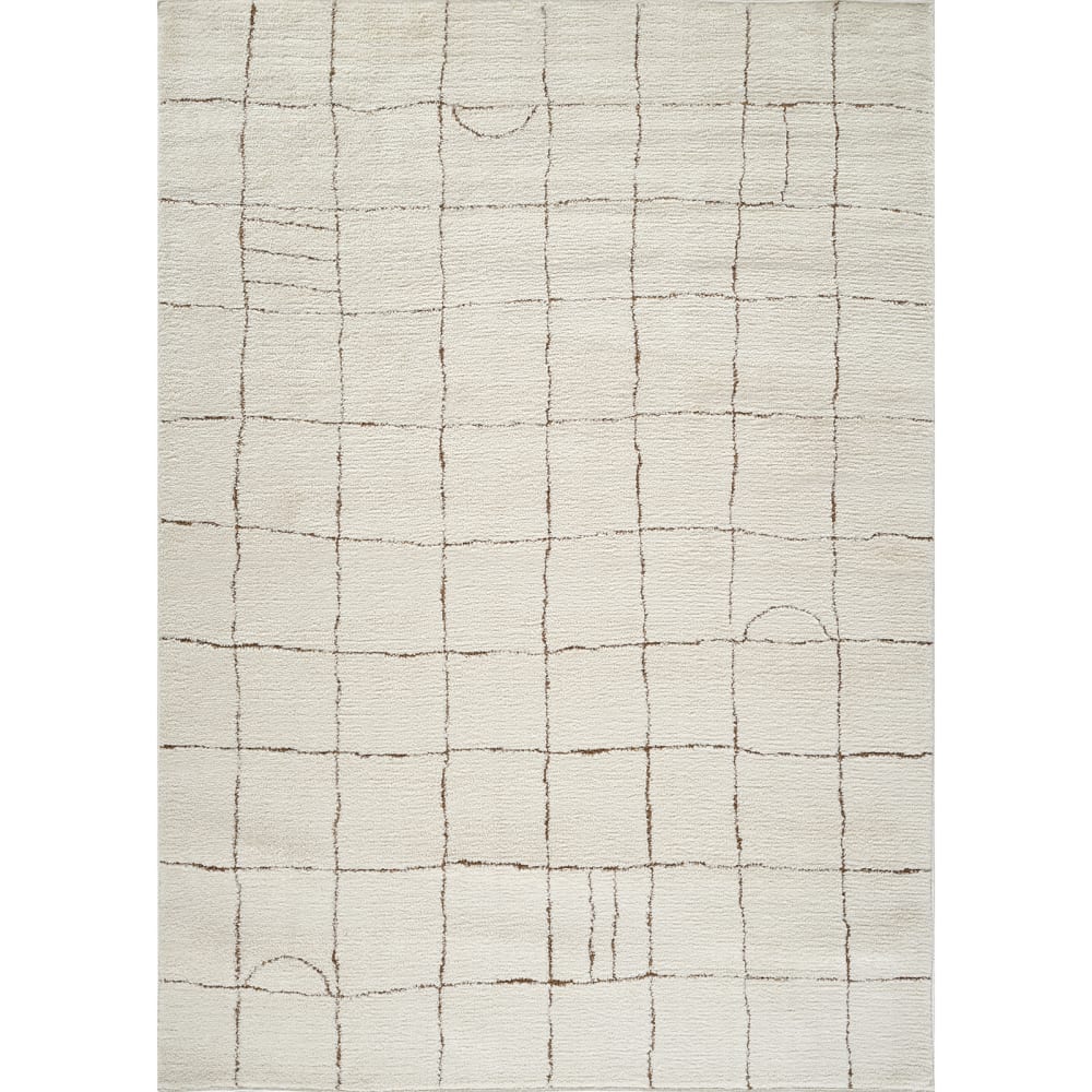 Tapis Scandinave Moderne Ivoire/Terracotta 200x275