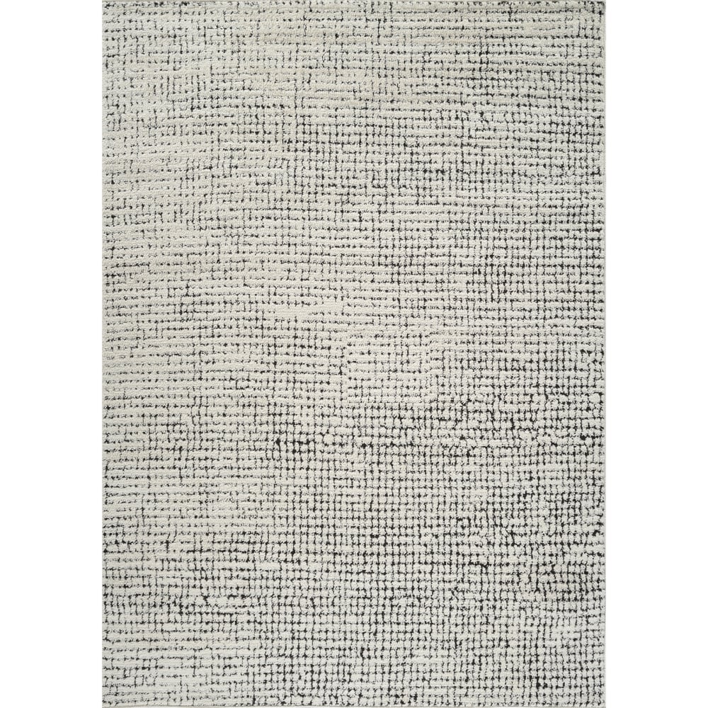 Alfombra escandinava moderna marfil/negro 160x213 - Maisons du Monde