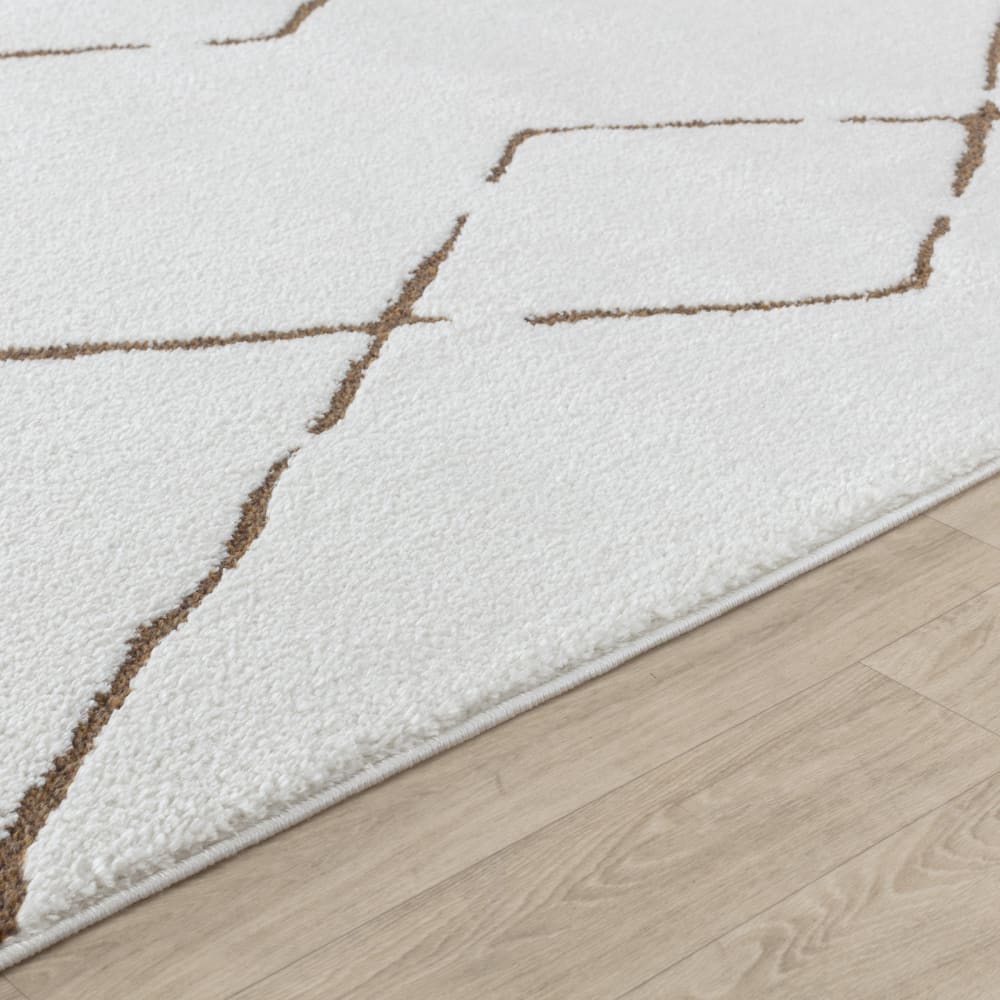 Tapis berbère ethnique ivoire/terracotta 200x275 — vue 4