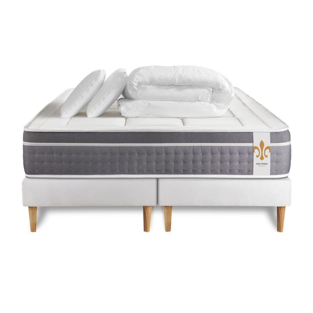 Pack matelas sommier 200x200 oreiller couette - Maisons du Monde