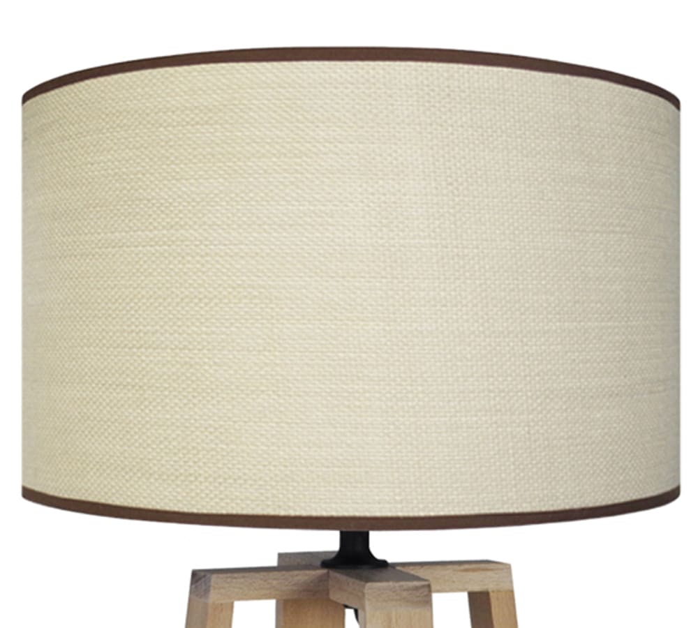Lampe à poser bois naturel abat-jour blanc — vue 4