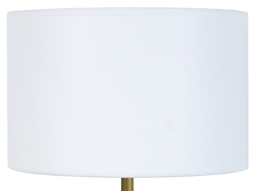 Lampe de table bois naturel métal abat-jour blanc — vue 4