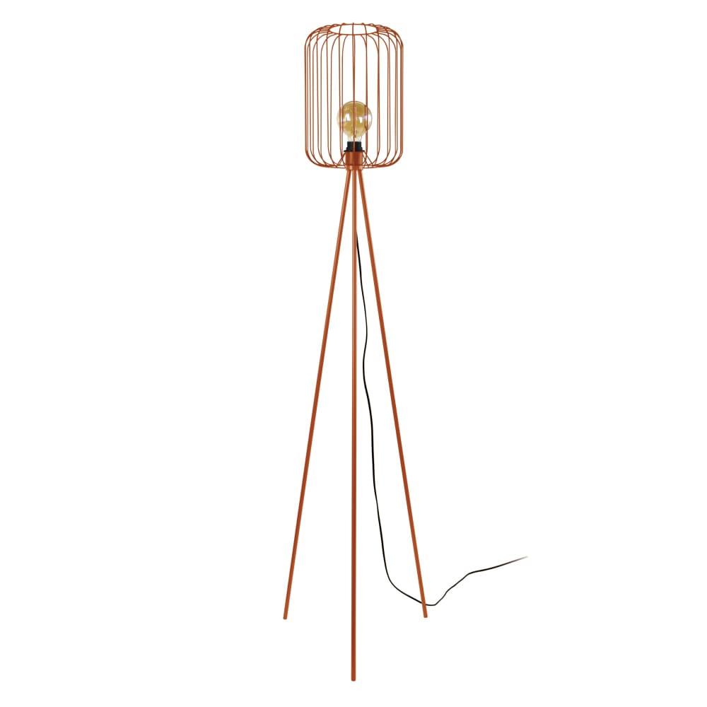 Lampadaire  métal cuivre abat-jour cuivre