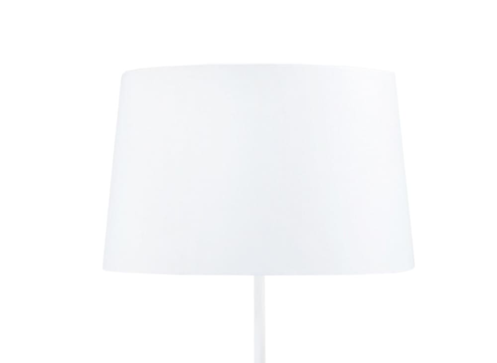 Lampadaire bois naturel abat-jour tissu blanc — vue 4