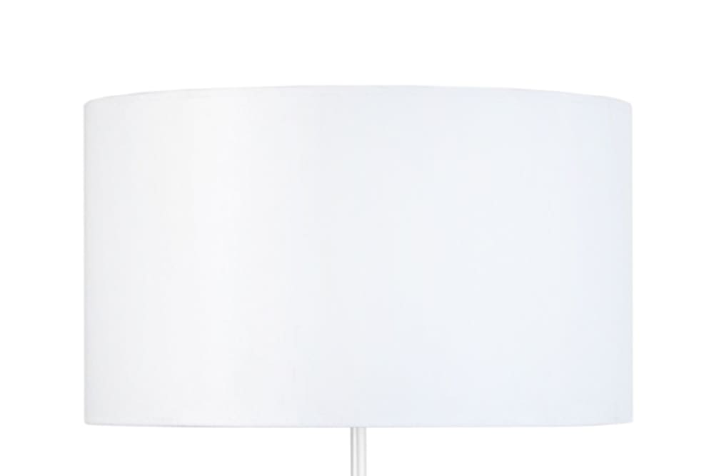 Lampadaire bois abat-jour tissu blanc — vue 4