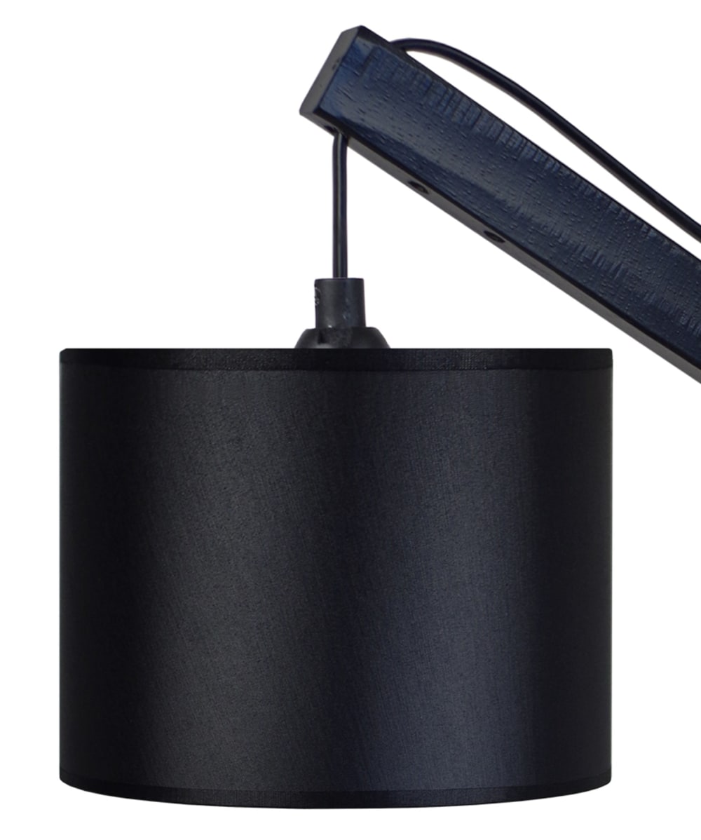 Lampe à poser bois noir abat-jour noir — vue 4