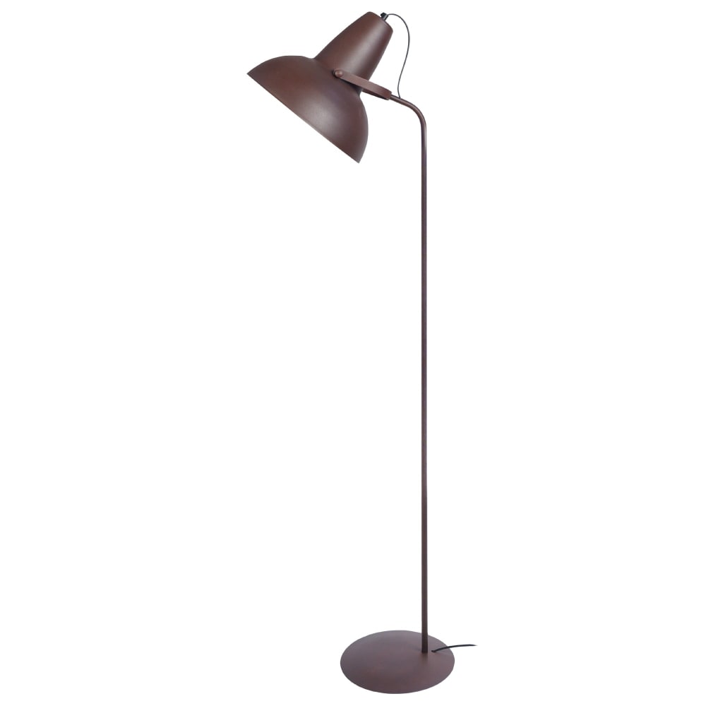 Lampada da terra liseuse paralume metallo marrone - Modello Country - Metallo