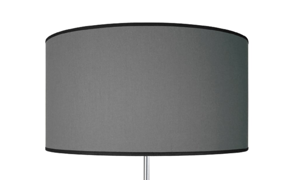 Lampadaire bois naturel abat-jour tissu gris — vue 4