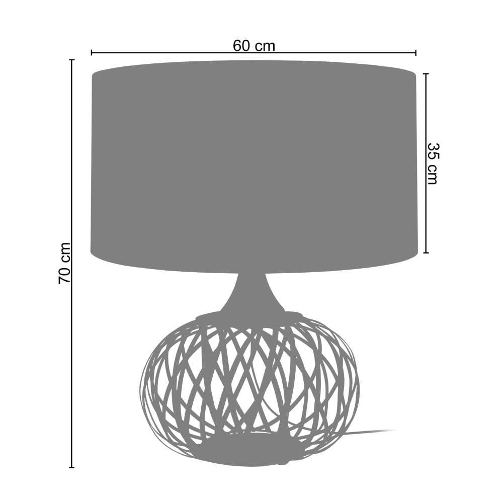 Lampe de salon métal anthracite et noir abat-jour noir — vue 4