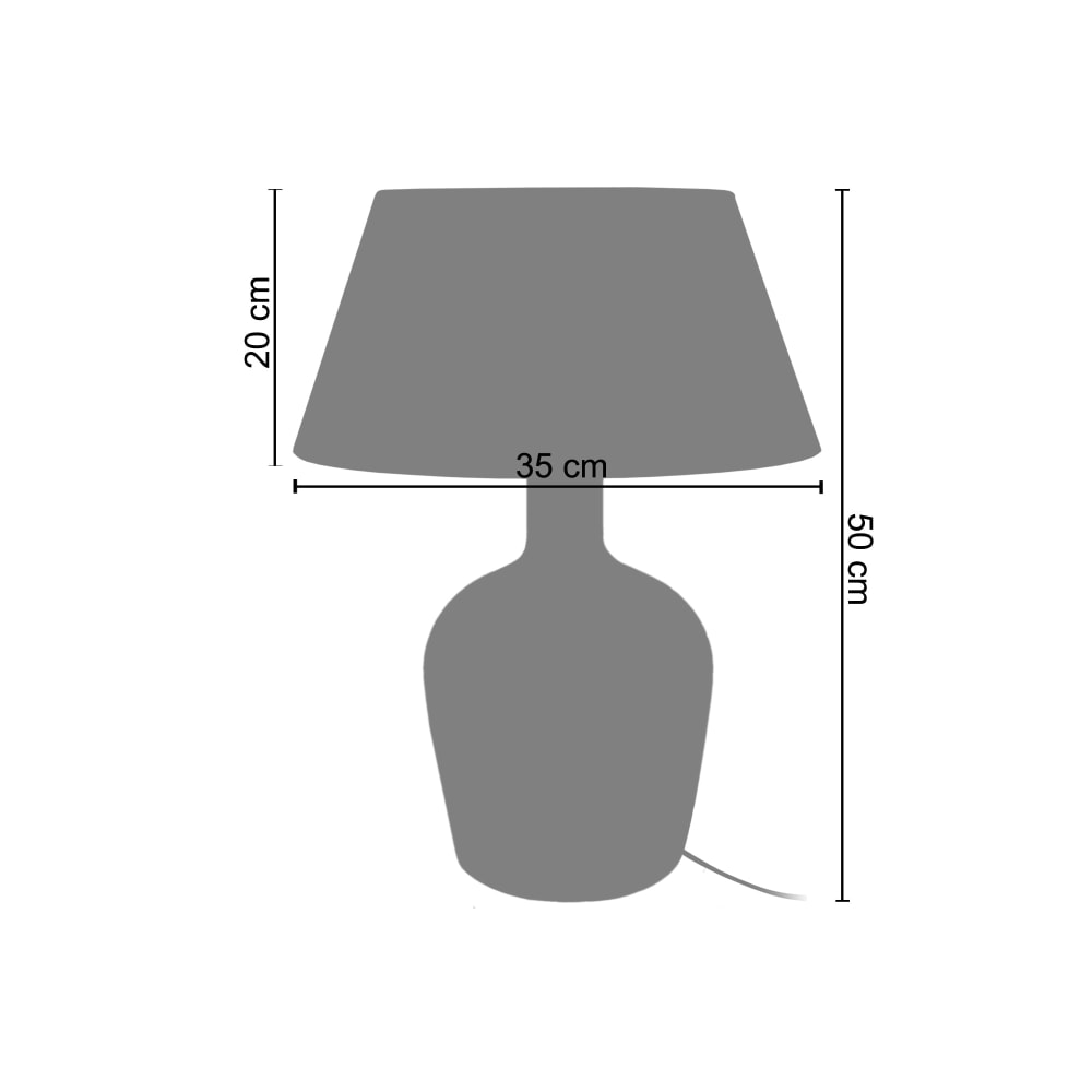 Lampe à poser verre fumé abat-jour blanc — vue 4