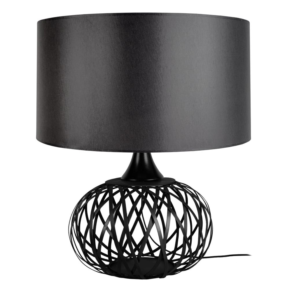 Lampe de salon métal noir