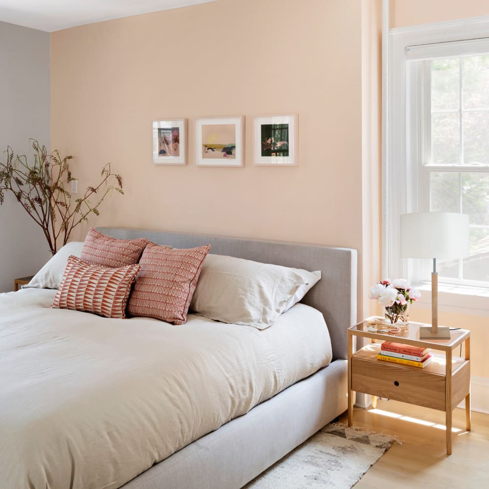 Lampe à pied carré bois naturel abat-jour écru - Maisons du Monde