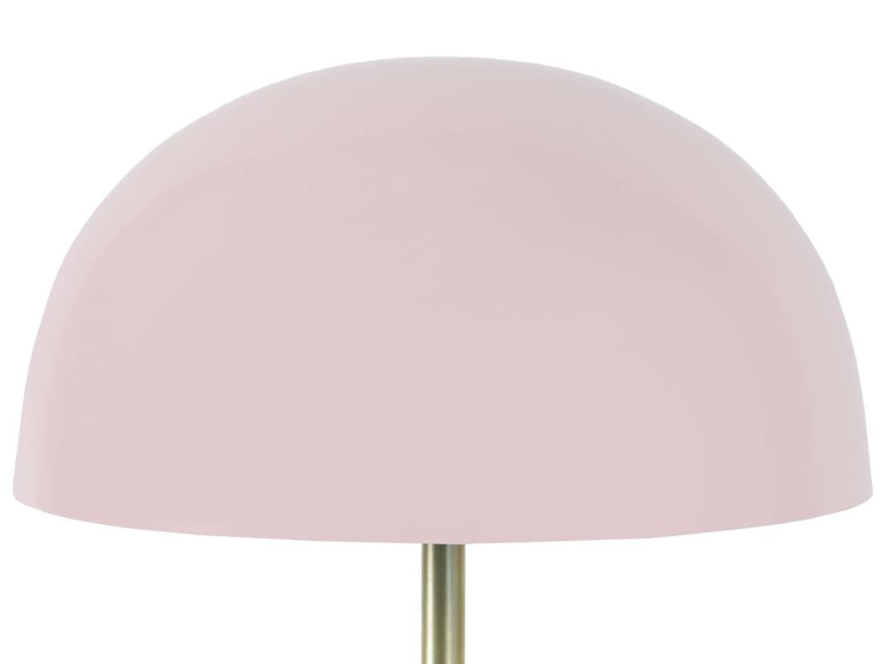 Lampe à poser bois naturel abat-jour métal rose — vue 4