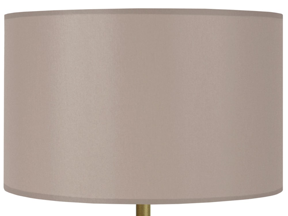 Lampe de table bois naturel métal abat-jour taupe — vue 4