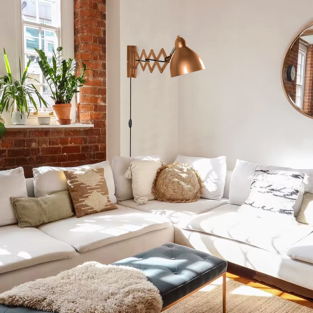 Applique métal cuivre abat-jour cuivre