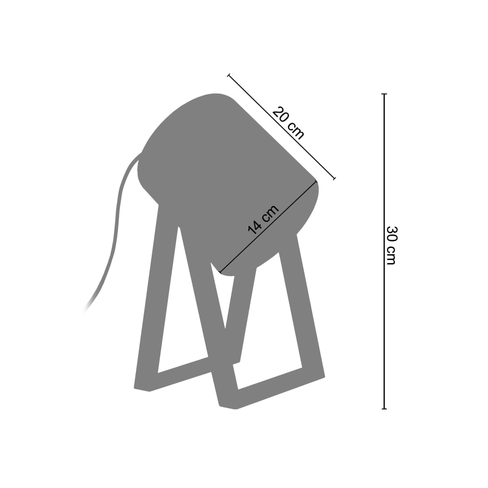 Lampe à poser bois noir abat-jour métal noir — vue 4
