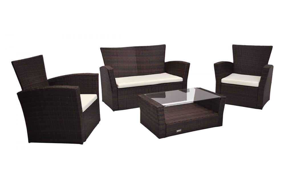 Salotto da giardino in rattan marrone - Samira Italia