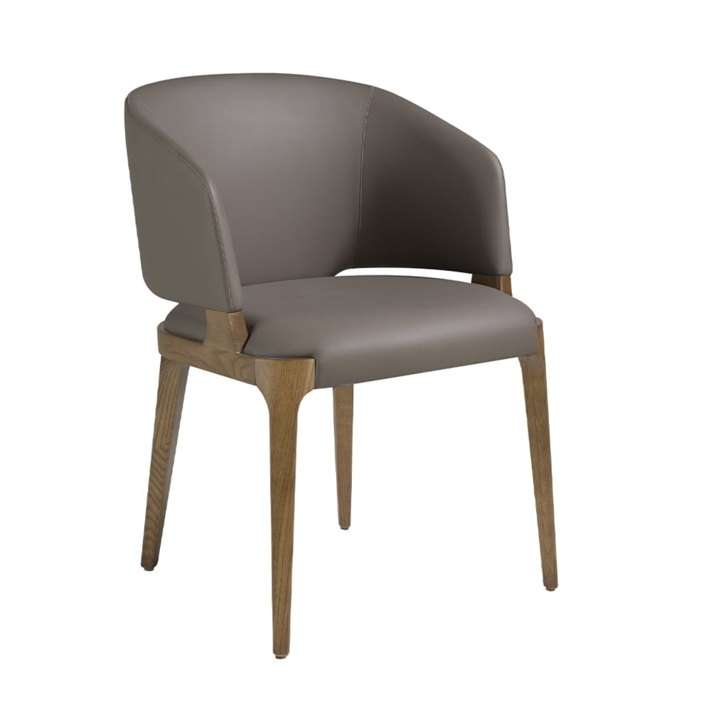 Chaise simili cuir vison