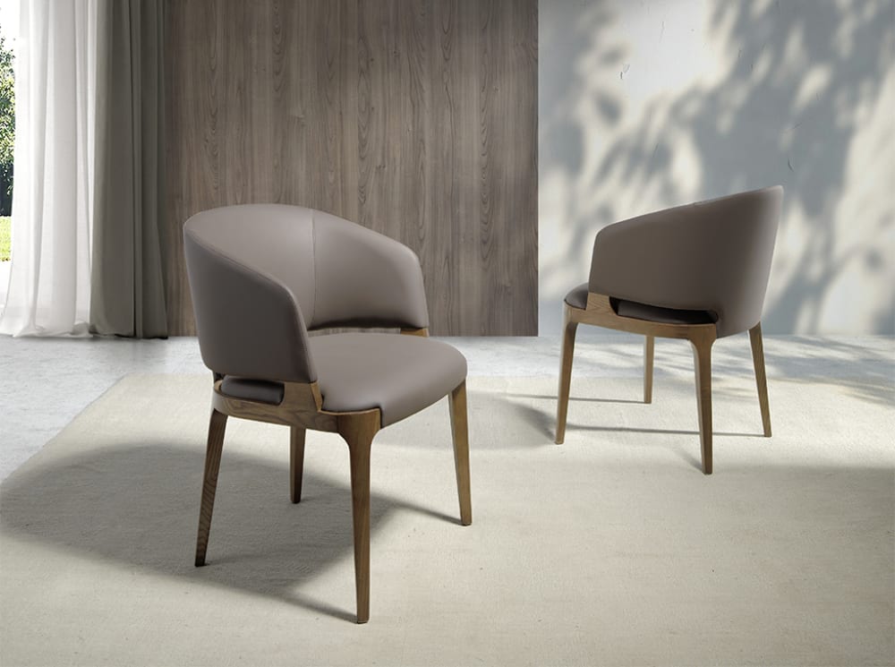 Silla comedor polipiel y estructura fresno color nogal - Maisons du Monde