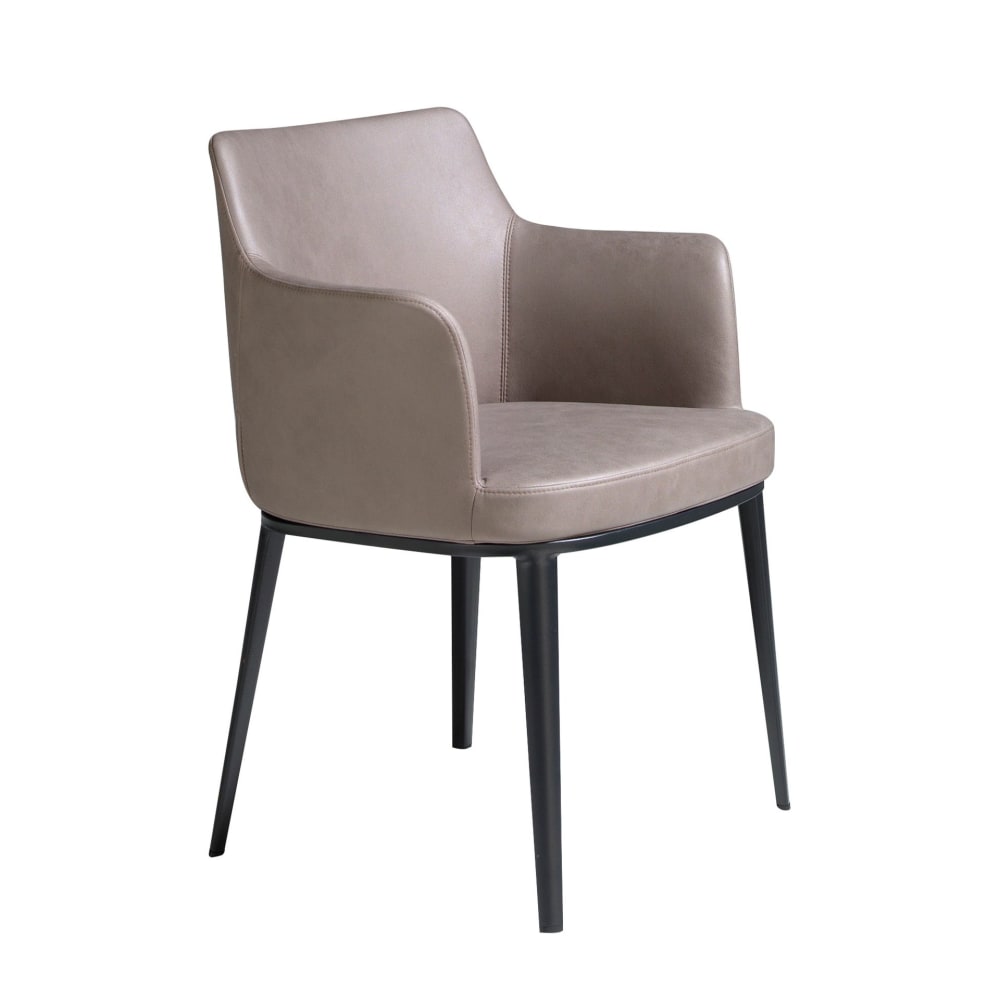 Chaise en tissu vison