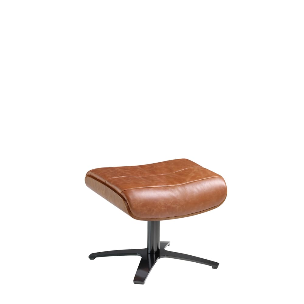 Repose-pieds  en cuir marron