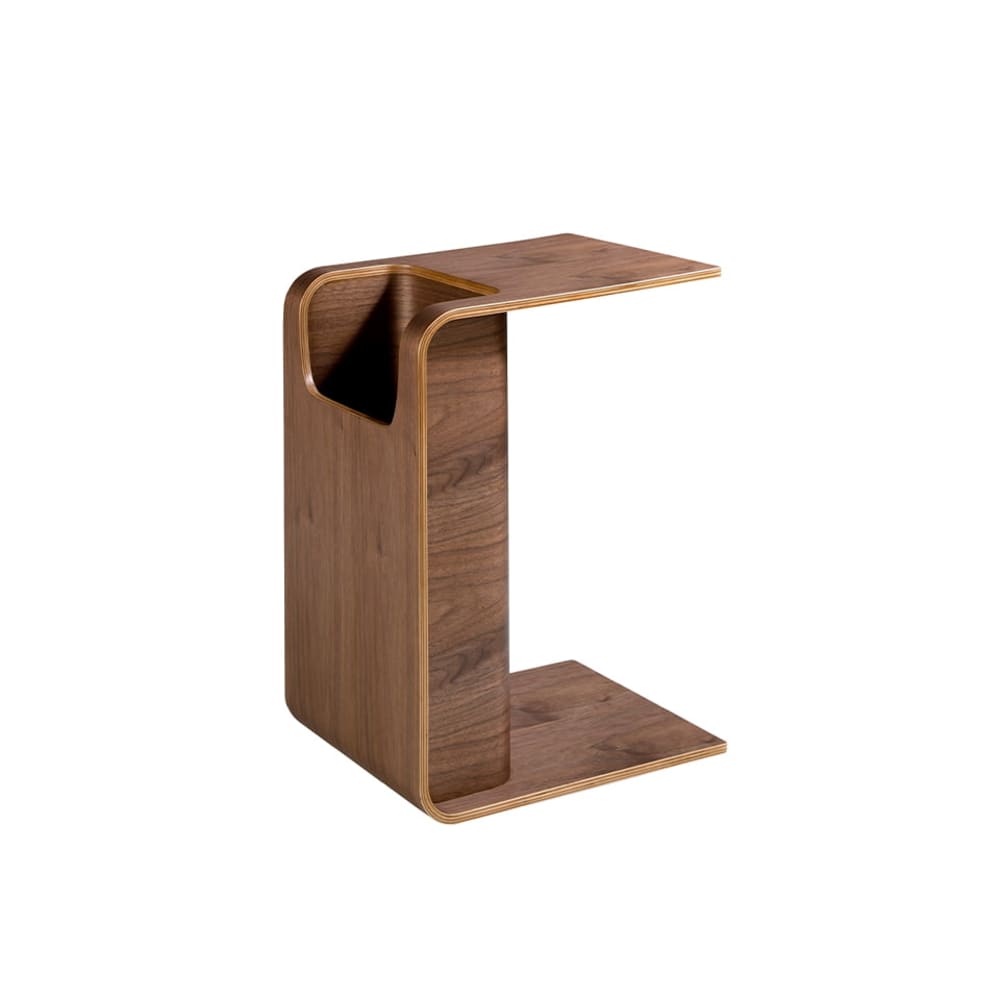 Mesa rincón rectangular madera chapada de roble tintado