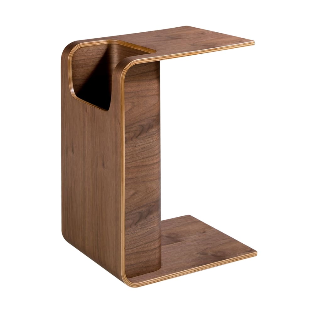 Table d’appoint rectangulaire en bois plaqué chêne teinté Table d’appoint rectangulaire en bois plaqué chêne teinté