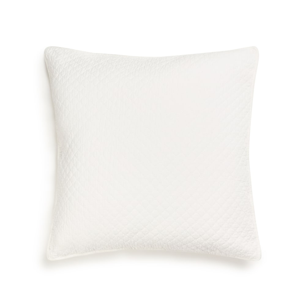 Funda de cuadrante acolchada rombos color blanco. Cuadrado mediano