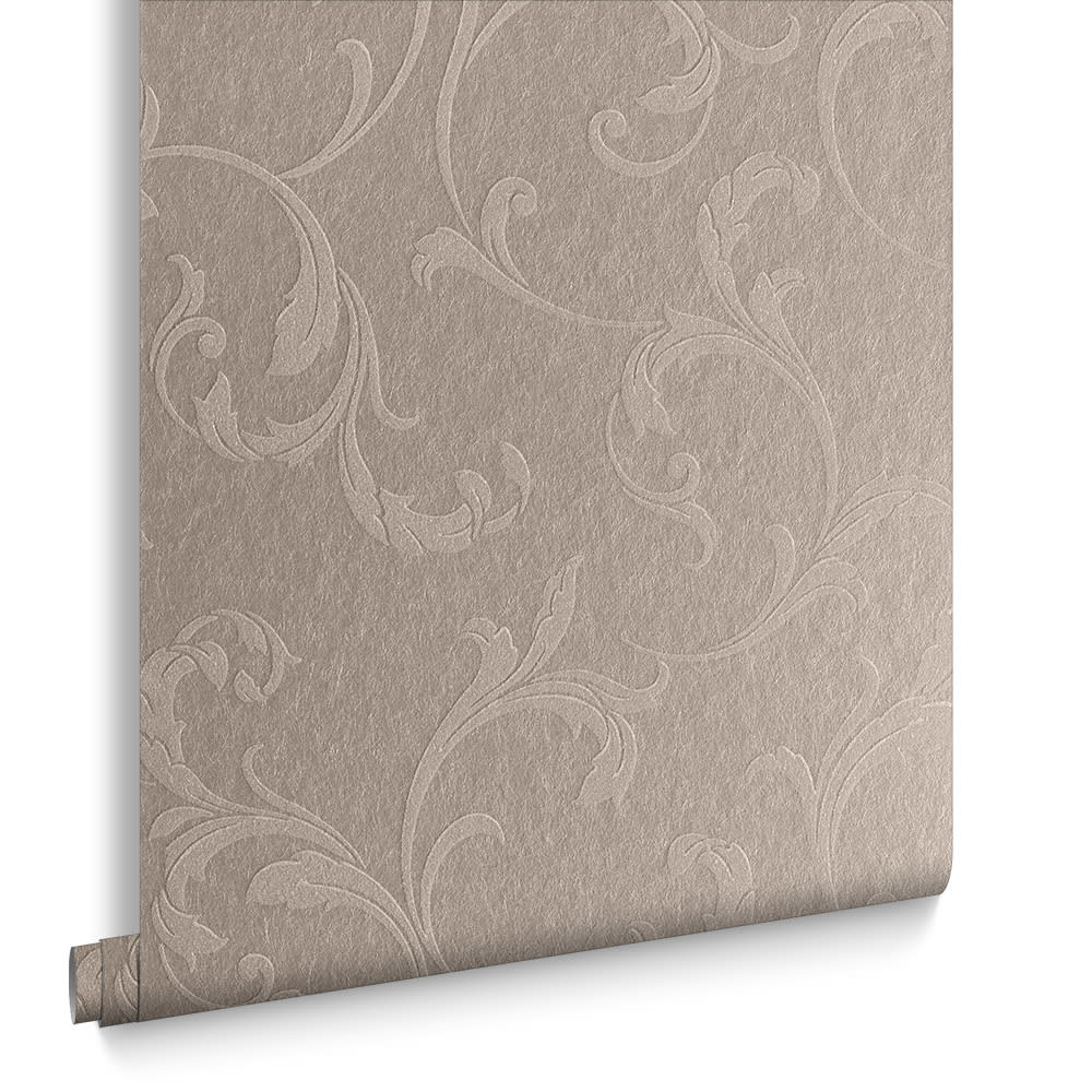 Papier peint baroque perlé beige 1005x52cm - Maisons du Monde