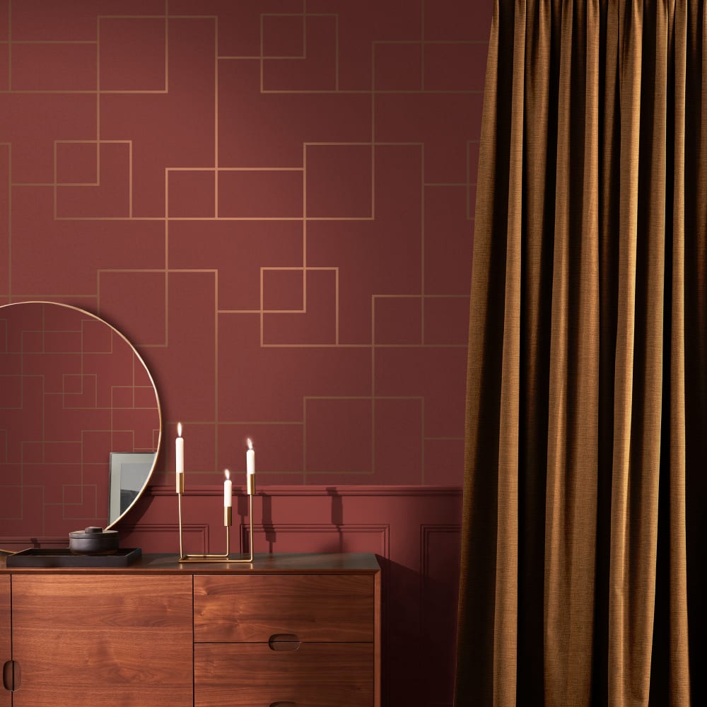Carta da parati primo alizarin 1005 x 52cm - Modello Classico chic - Rosso - Tessuto non tessuto