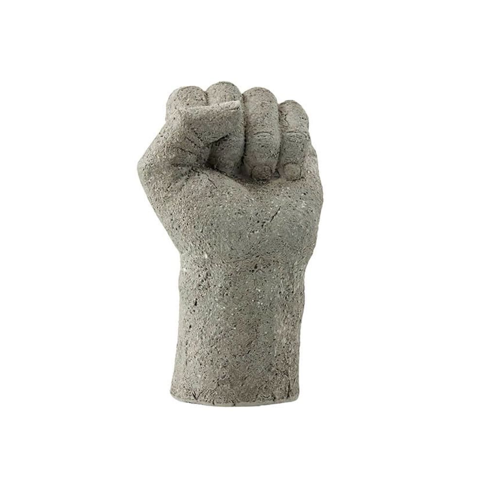 Estatuilla Mano en poliresina gris Alt.16
