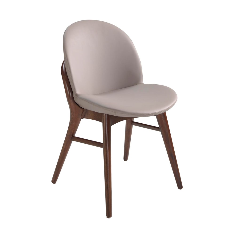 Chaise en similicuir vison foncé Chaise en similicuir vison foncé