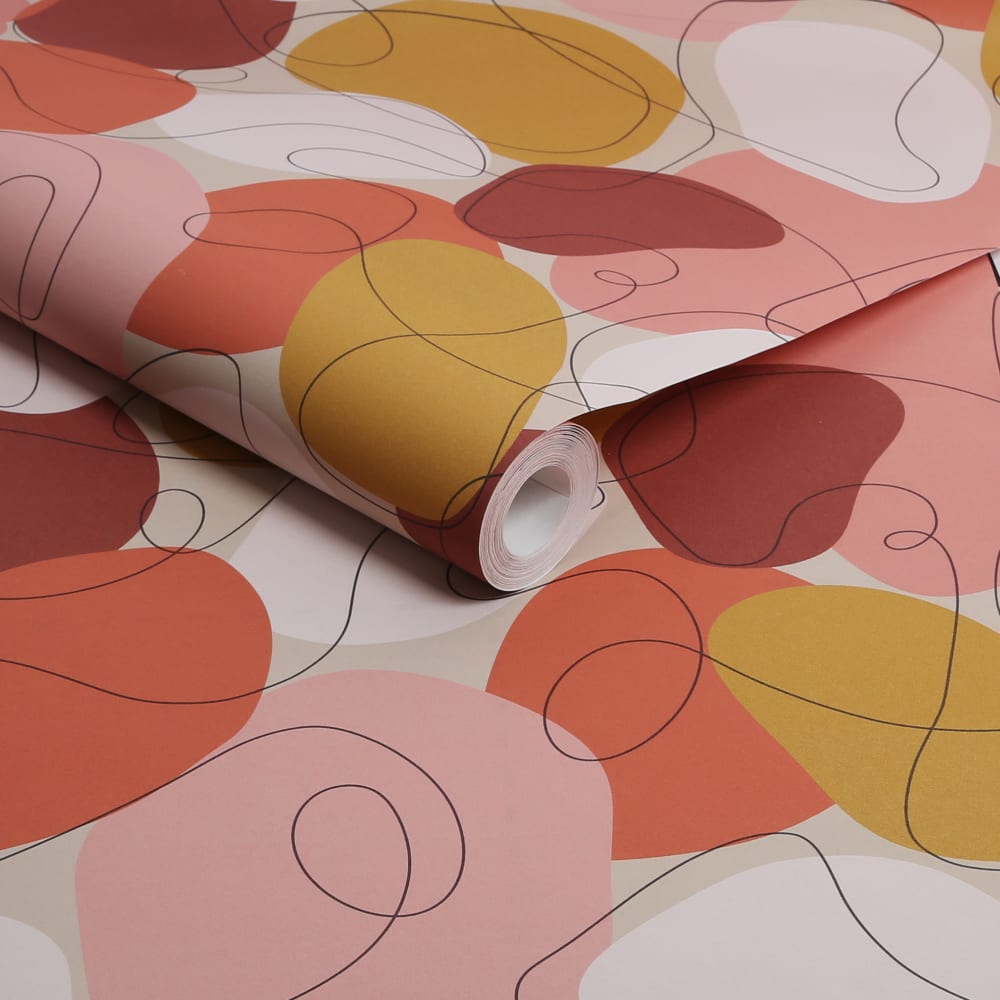 Papier peint mood peachy ocre rose 1005x52cm — vue 4